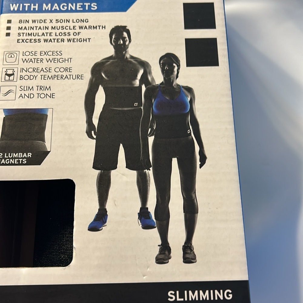 Waist trimmer slimming belt XXL/XXXL with lumbar magnets NEW 8”Wx 50”L - Picture 4 of 11